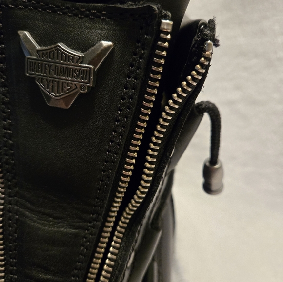Harley-Davidson Brake Light Mens Black Motorcycle Boots D91680 Size 12 - Picture 8 of 10